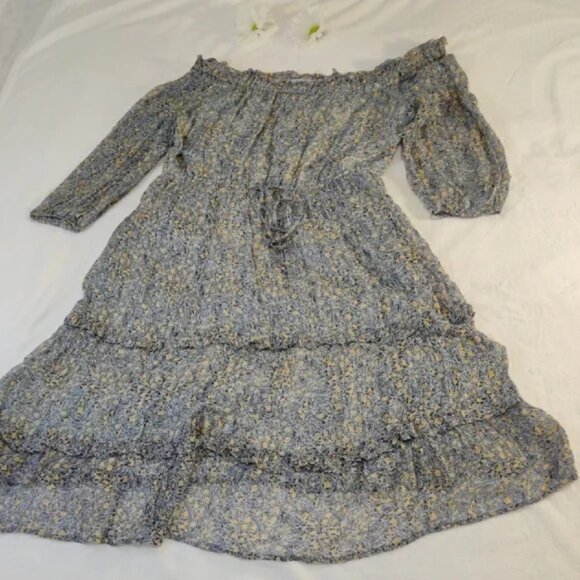 Anthropologie. Floral Off-Shoulder Dress - Picture 1 of 14